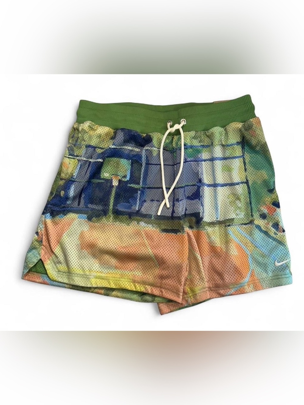 Nike Dri-FIT Men’s Basketball Shorts Green Orange Blue Pattern XL NWT